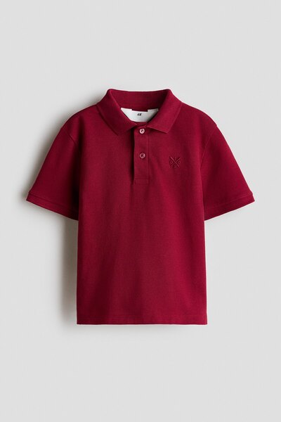 Embroidered Motif Pique Polo T-Shirt