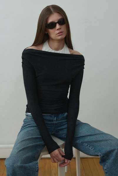 Smoked Emy Double Blouse