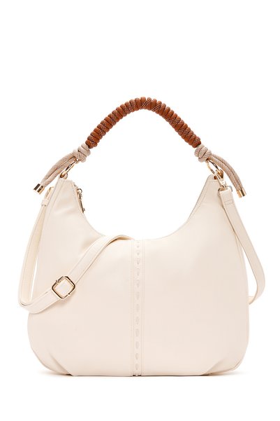 Women's Cream Long Strap Shoulder Bag 26Sbd283218
