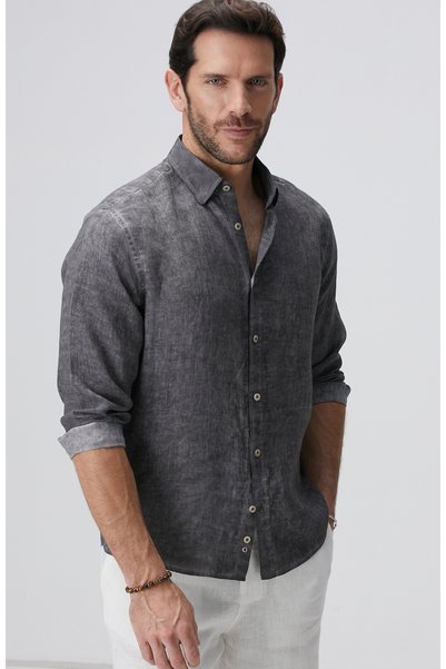 Anthracite Linen Shirt