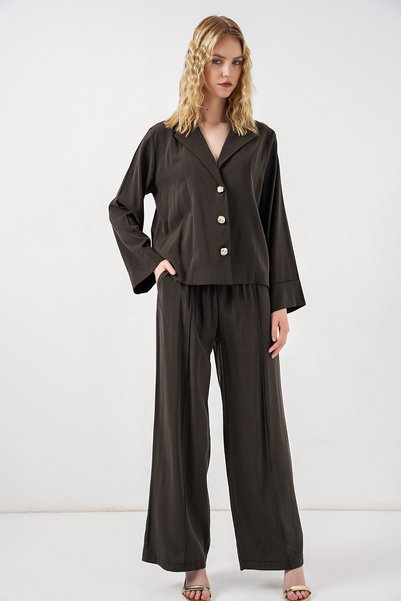 Women's Jacket Trousers Two-Piece Set 30065 - A.Brown