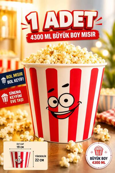 1 парче XXL ГОЛЕМА ГОЛЕМИНА 🍿 кофа за пченка кофа за чипс чинија за пуканки некршлива кофа 🍿 4300 ML 🍿 голема кофа за пченка уживање во филм уживање во кино кофа за пуканки забава роденден џиновска кофа XXL