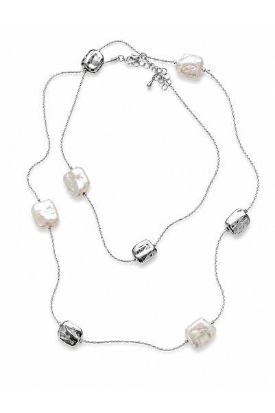 Steel Pearl Necklace