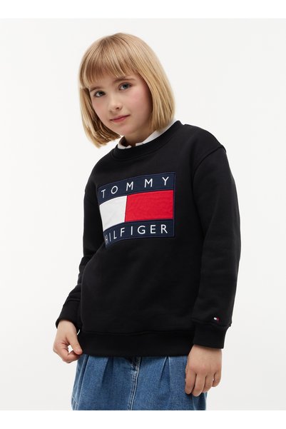 Black Boy's Regular Fit Printed Sweatshirt Ks0Ks00709-Heritage Flag Sweatshirt