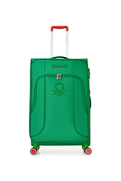 Green Unisex Scratched Fabric Suitcase 14Bnt3100-01-Ysl