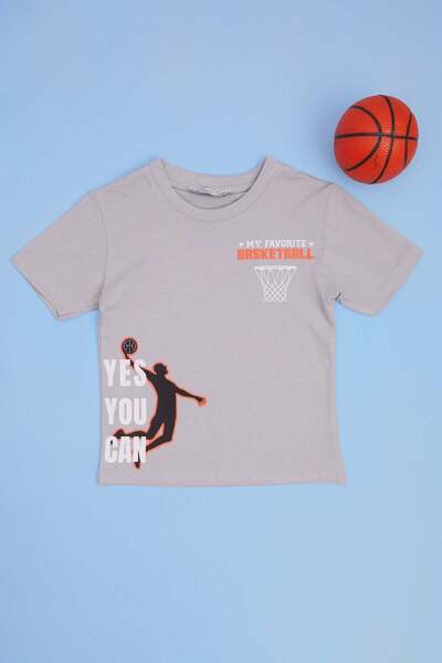 My Foverıte Basketball Printed Boys' T-Shirt