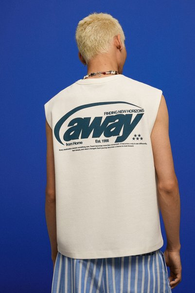 Textured Printed Worker T-Shirt
