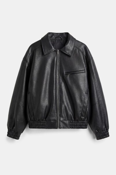 Faux Leather Dad Jacket