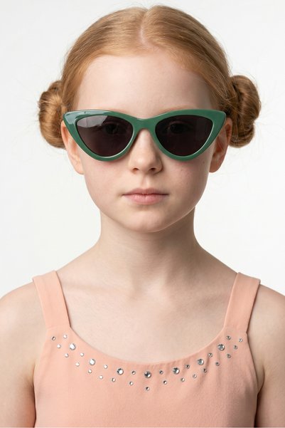 Batt Green Black Girls' Sunglasses