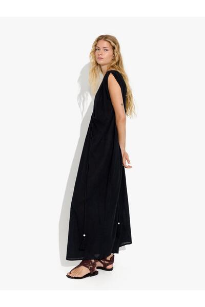 Women's 100% Cotton Patterned Long Dress