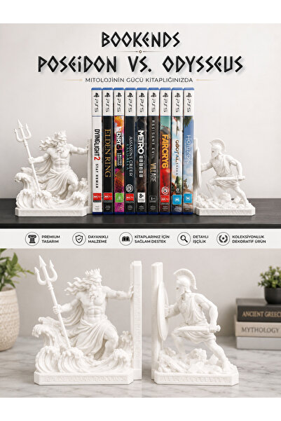 EMAS DESŞGN декоративен држач за книги Poseidon & Odysseus – митолошки сет