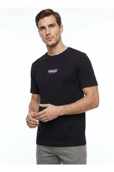Black Men's Relaxed Logo Printed T-Shirt W2610068001