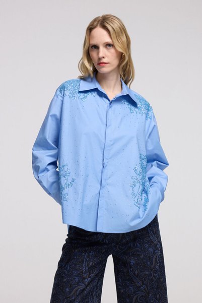 Mert Lion Embroidered Shirt