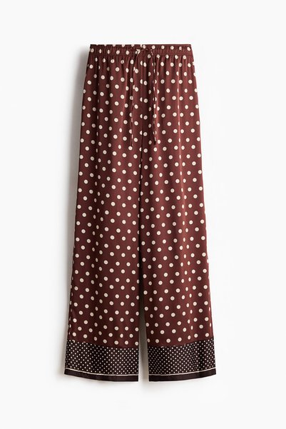 Drawstring Tied Wide Pants