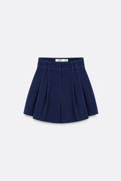 Premium Rovena Double Pleated Detailed Mini Woven Shorts