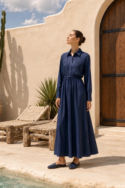 İvory From Dress фустан со вез 5210 тексас