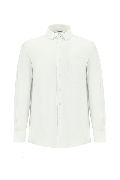 Patterned Cotton Shirt - Long Sleeve, Regular Fit