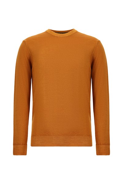Crew Neck Regular Fit Wool Italian Knit Sweater