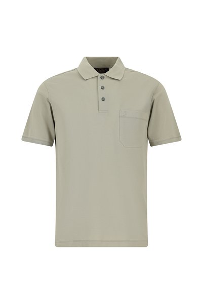 Regular Fit Cotton Embroidered Mercerized Polo Collar T-Shirt