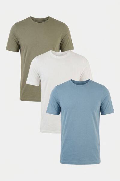 Cotton Regular Fit Crew Neck 3 Pack t Shirt Men's t Shirt 59020204S3