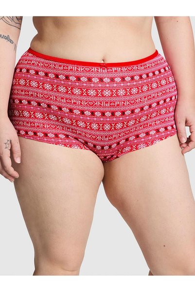 Velvet Edged Cotton Boyshort Panties