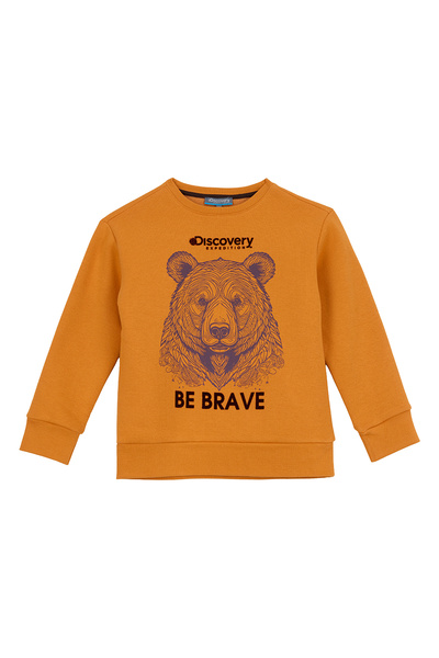 Orange Boys' Printed Sweatshirt D5Wb-Swt3041