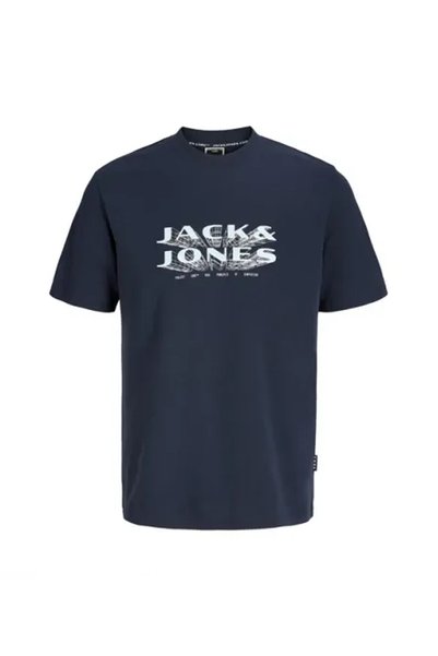 Dark Navy Blue Boys' Printed T-Shirt 12293164