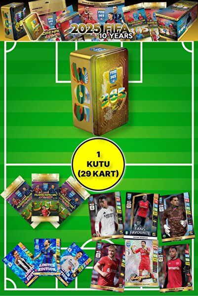 Panini Fifa 365 - 2025 официјална лимена кутија - фудбалски картички со метална кутија (1 КУТИЈА) МОДЕЛ 3