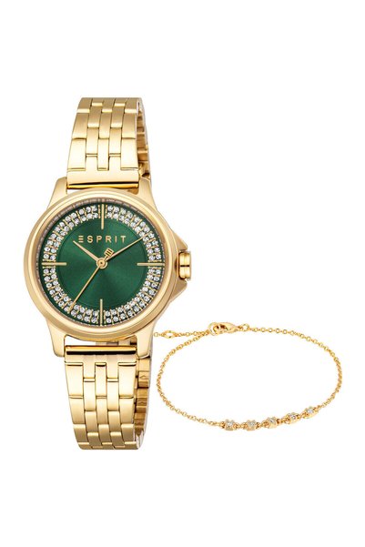 Es1L432M0055 Women's Wrist Watch and Bracelet Set