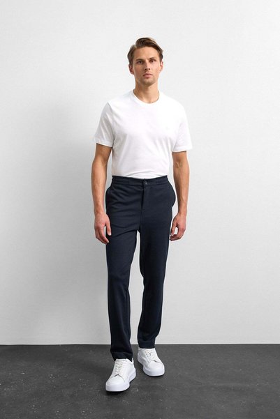 Navy Blue Men's Regular Fit Trousers B35W34021