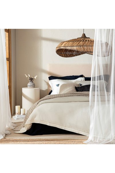 Lace Bamboo King Size Duvet Cover Set 230X220 cm White