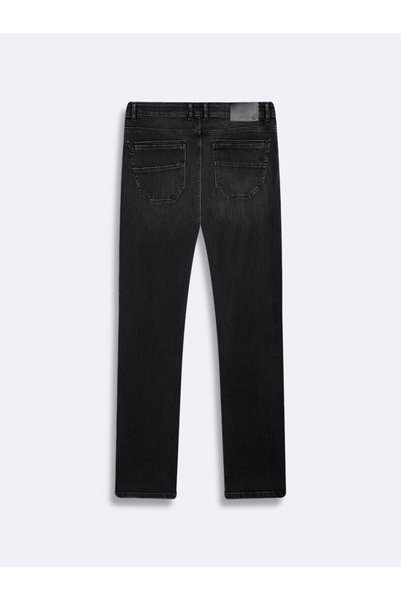 Jorah Mid-Waist Straight Leg Anthracite Jean Trousers