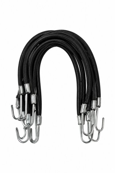 Black Hooked Luggage Tensioner Rubber Set - Load Securing Rubber
