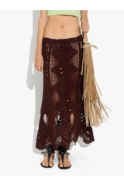 Women's 100% Cotton Crochet Skirt