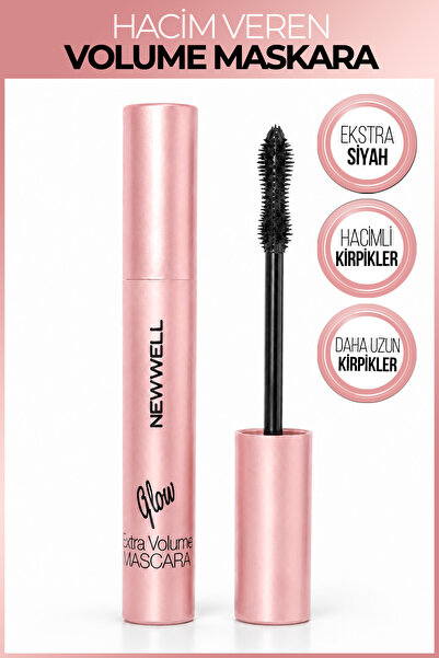 Glow Extra Volume маскара | Црна маскара за дополнителен волумен 8 ml