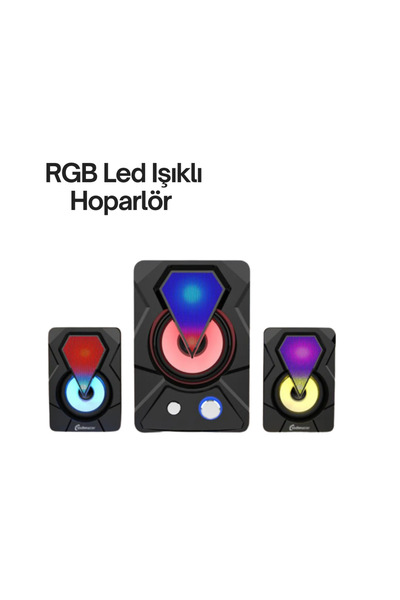 Звучник со шарени LED светла