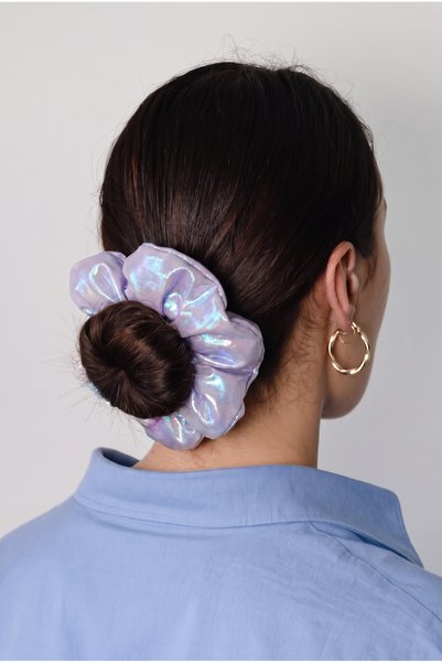 Papatya Model Padded Rubber Bun Hairpin Lilac