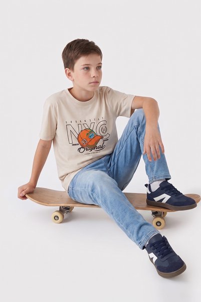 100% Cotton New York Printed Boys' T-Shirt