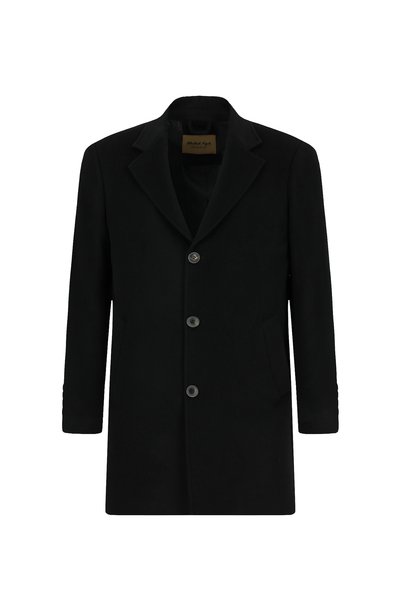 Buttoned Pocketed Heat-Retaining Wool Piece Cashmere Classic Coat