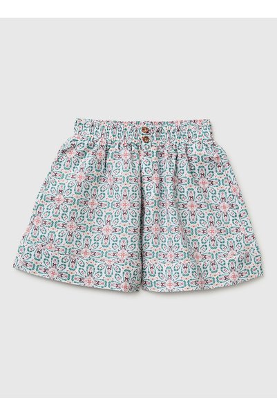 Multi-Colored Girls' Patterned Shorts 4Qbqc904G