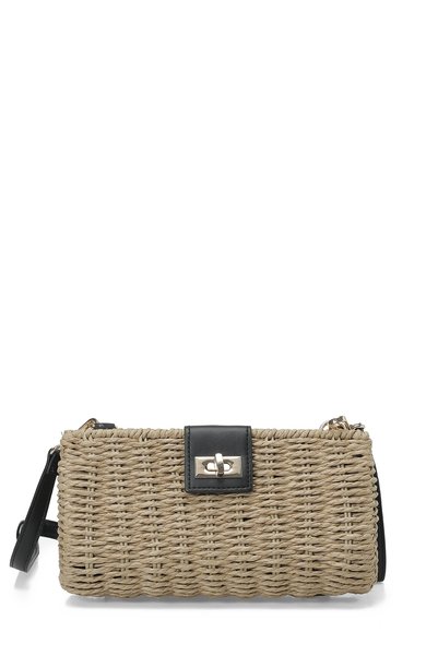 Crossbody Bag Women Black Multi Straw Box Cprz