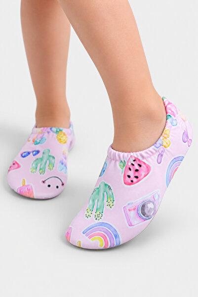 Нелизгачки ѓон унисекс бебешки детски обувки за море патики за базен брзосушечки папучи за плажа и море розеви