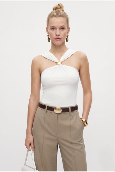 Women's Amandanew Ecru Knitted Blouse