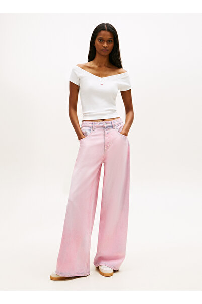 Женска маица во екру боја TJW SLIM OFF SHOULDER RIB SS TOP