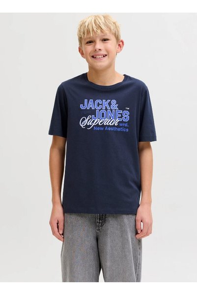 Navy Blue Boy's Printed T-Shirt 12289236