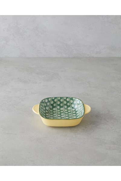 Plantopia Porcelain Boat Plate 18X14 cm Green