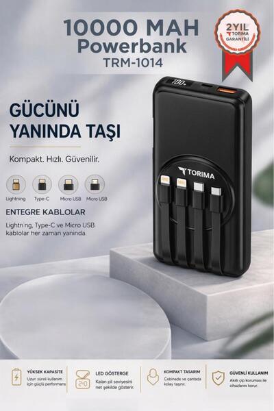 Пренослива батерија 10000 Mah со брзо полнење, дигитален дисплеј, Magsafe Powerbank TRM-1014 црна
