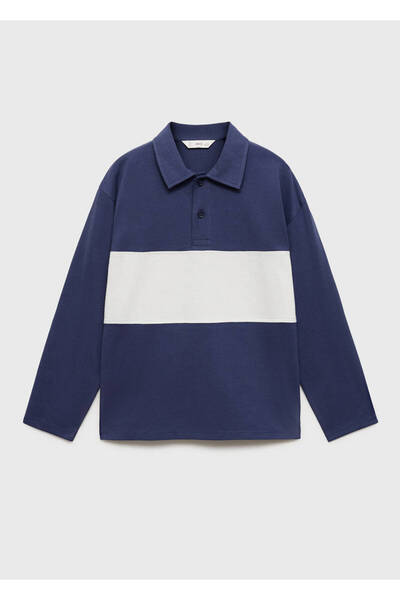 Polo Neck Patterned Sweatshirt