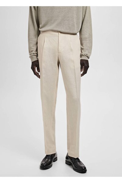 Salerno 100% Linen Slim Fit Suit Trousers