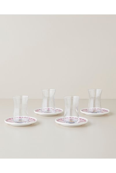 Lemmy Porcelain 8 Piece Tea Set for 4 People 165 ml Colorful